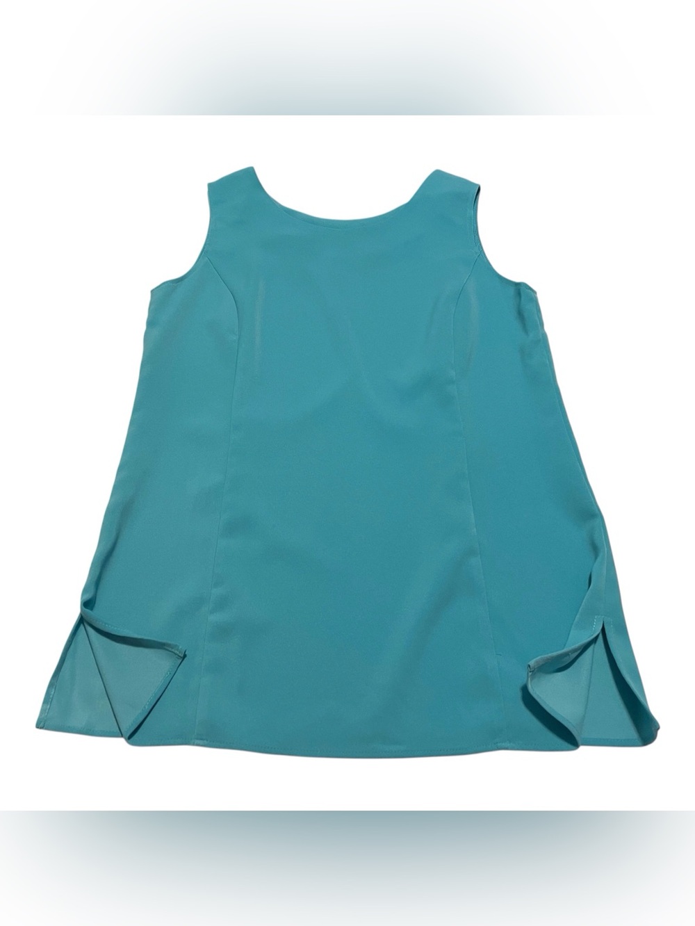 Women’s Teal Sleeveless A-Line Top, M - Picture 5 of 8